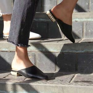 Nicholas Kirkwood Black Casati Pearl Heel Mule